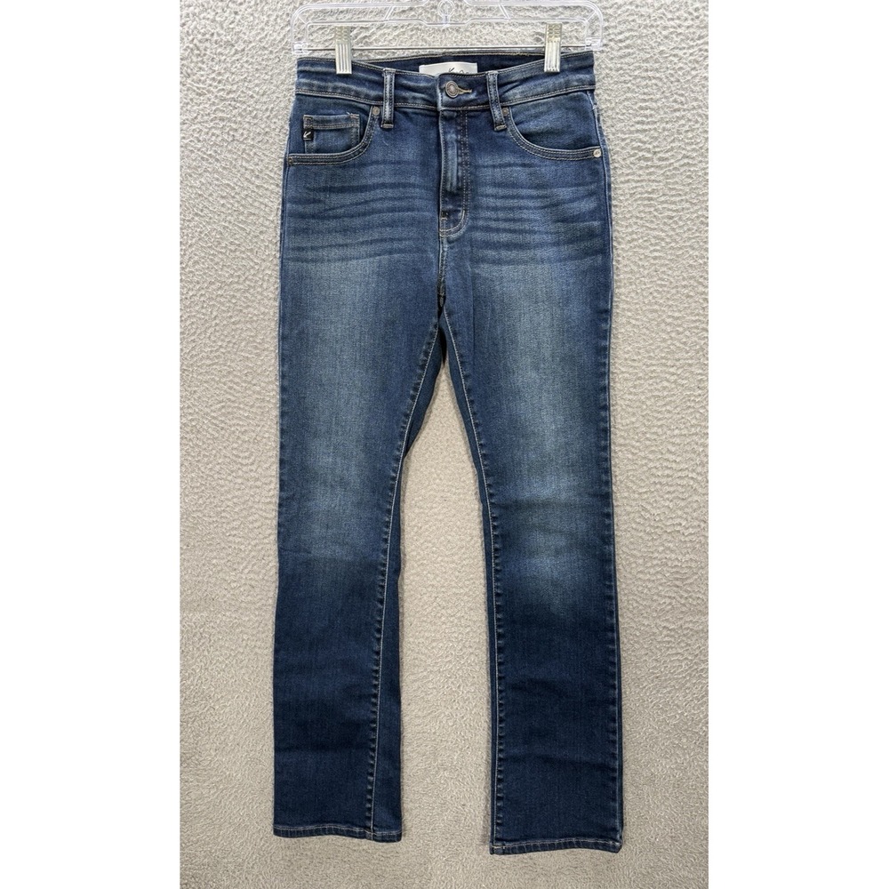 KanCan Jeans Womens‎ 3/25 Blue High Rise Bootcut Stretch Distressed Denim Preppy